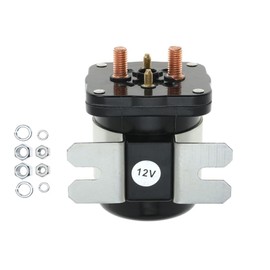 Continuous Battery Solenoid Relay Isolator 12V 200Amp Mobile Audio Continuous Solenoid Relay and Battery Isolator, 4 Terminal High Current Relay