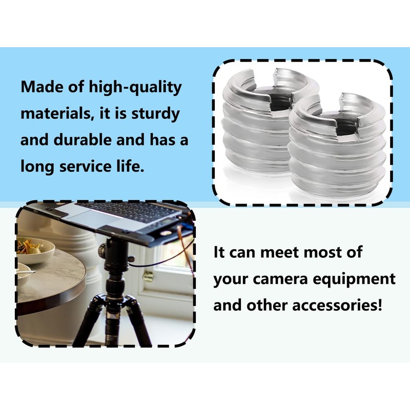Lhbwhiz 1/4 to 3/8 inch conversion screw adaptor, camera tripod
