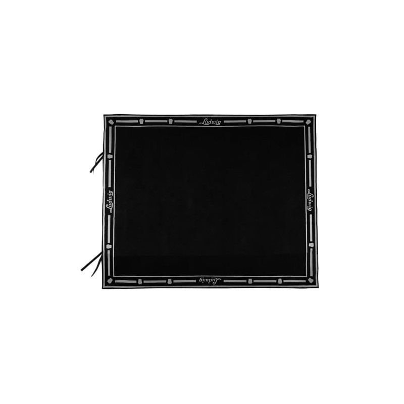 Ludwig Script Logo Non-Slip Drum Rug Mat, Black