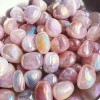 3Pcs Angel Aura Rose Quartz Tumble Pocket Stone Rocks Crystal