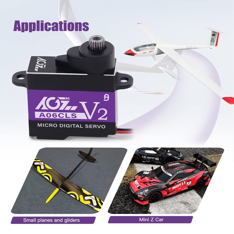 AGFRC Mini-Z-Car Micro Steering Servo - 6g High Speed Full
