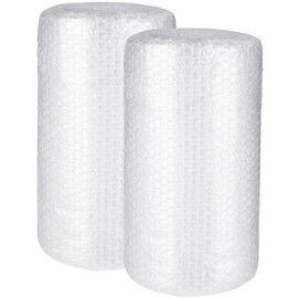 Bubble Cushioning Wrap Roll for Packing, 2-Pack Air Bubble Shipping Packaging Materials, 12 Inch x 72 Feet Total Easy Tear Perforated Every 12" Durable for Packaging Moving Mailing Shipping Boxes Supplies (White)