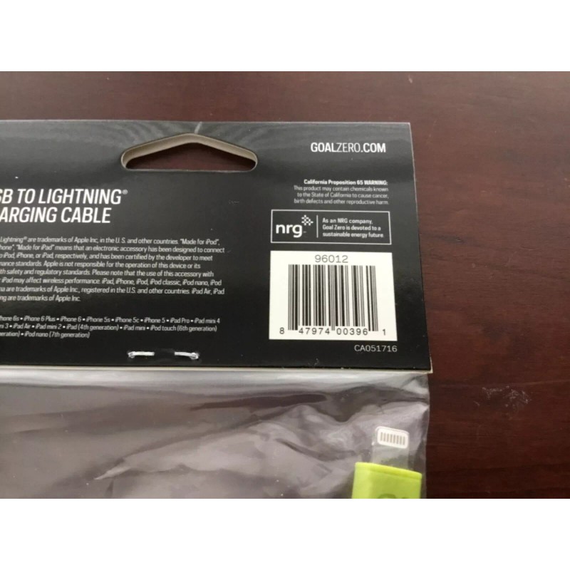 Goal Zero Switch 10 Charging Cable # 96012