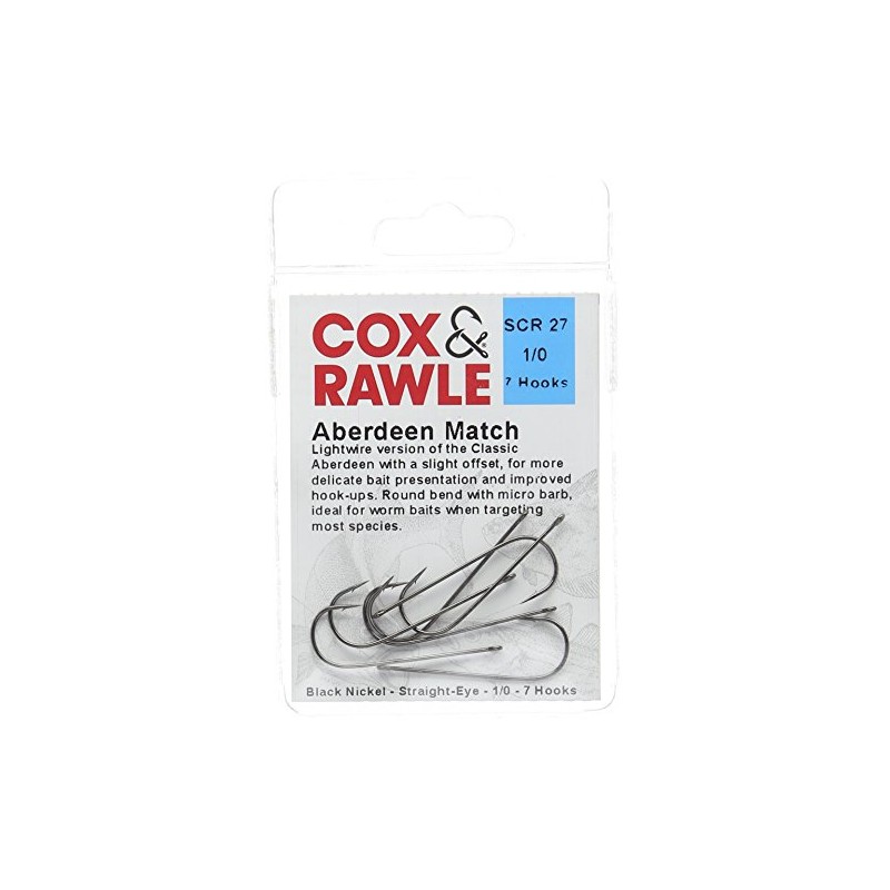 Cox & Rawle Aberdeen Match Sea Fishing Hook Size 1/0