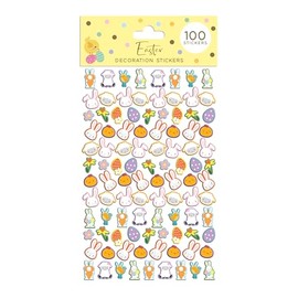 Eurowrap Easter Foam Stickers Pack of 100 – Cute Bunny, Chick & Egg Designs for Kids’ Crafts, Scrapbooking & Decorations