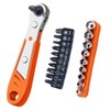 TorSor 3 Pack Ratchet Spanner Wrench 1/4 inch Hexagon Socket