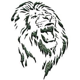 OBUY Lion Deer Tiger Wolf Whale Horse Animal Stencils for Painting on Wood, Fabric, Walls, Airbrush + More | Reusable Mylar Template (Lion)