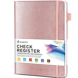 JUBTIC- Registros de chequera personal, registro de chequera con tarjeta de débito y registros de transacciones para uso laboral, rastreador de abalor