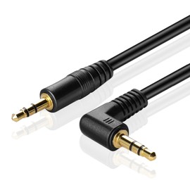 TNP Aux Cable 3.5mm Gold Plated Right Angle Male to Male AUX Headset Audio TRS Connection Cable for Audio Device Headphone Cable Replacement Computer Portable Speaker Car 4.5M