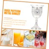 iplusmile 1Pc Elegant Rose Pattern Metal Goblet Small Drinking Cup