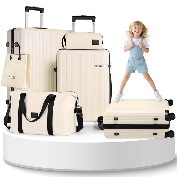 Hoteel 5 Piece Luggage Set (4-YEAR WARRANTY) ABS+PC Hardshell Carry