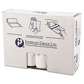 Inteplast S404816N High-Density Can Liner, 40 x 48, 45gal, 16mic, Clear, 25/Roll, 10 Rolls/Carton