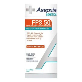 Protector Solar Asepxia Genética FPS 50 Efecto Matificante Resiste al Agua 50g