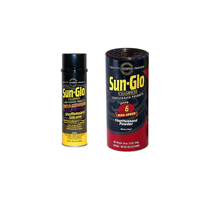 Sun-Glo Silicone Shuffleboard Spray (12 oz.) & #6 Speed Shuffleboard