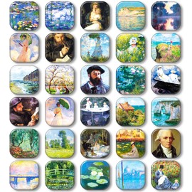 MORCART Pack of 30 Magnets Monet Artwork Fridge Magnets for Magnetic Board Fridge Whiteboard Kitchen School Cabinets Classroom Office Cabin Funny Decorative Gifts for Adults Children
