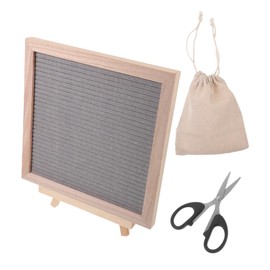 Operitacx 1 Set of Menu Felt Message Board Changeable Sign Letter Board Sign Scissors Letter Boards Black Board Desk Note Board Sign Board Letter Board