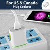 Pipestation UK to USA Plug Adapter with USB 2 Pack