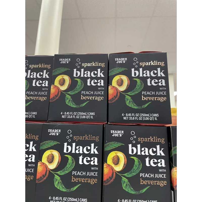 Trader Joe's (12) Cans Trader Joe’s SPARKLING BLACK TEA w/