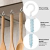 FINEASY Pack of 75 Screw Hooks, White, 6 Sizes, Ceiling