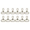 uxcell 12 Pcs Swivel Clasp Hooks, 1.26 Inch D Ring