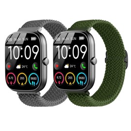 SUGARJAR Strap Compatible with Uaue T60/T50S, 22 mm Braided Watch Strap for Jugeman P99/Y66, Nerunsa P66D, Donerton T50S/T50H, Popglory P66, ENOMIR IDW19/LW51/LW11, TOOBUR IDW13/IDW16/DW19/BW01