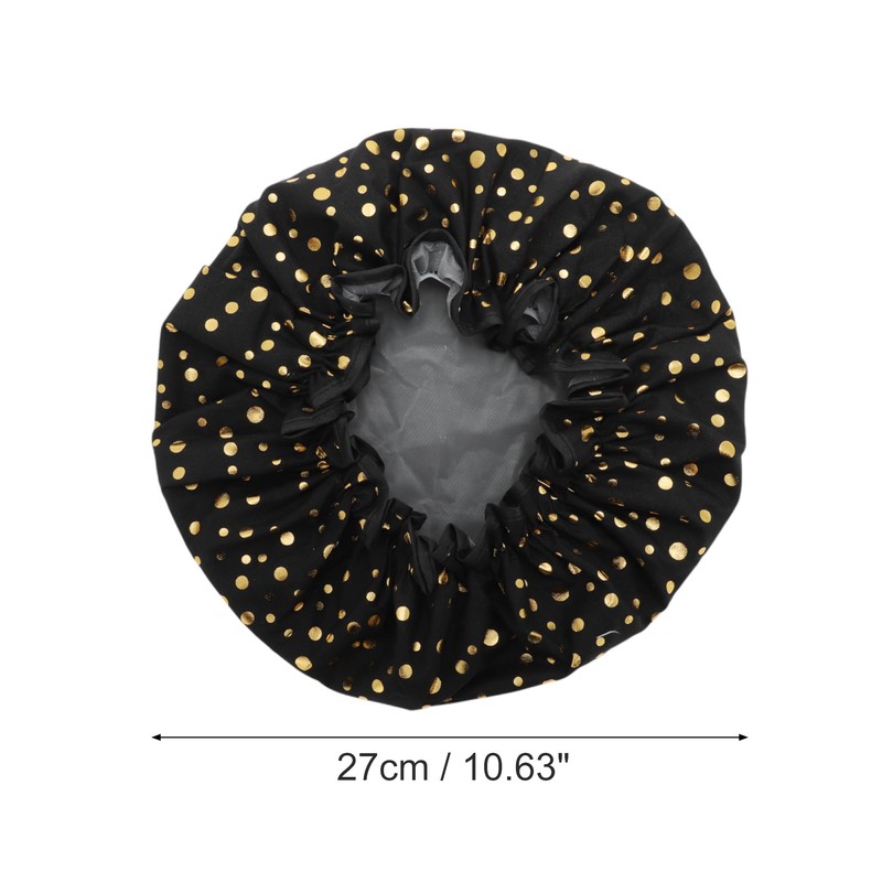 VOCOSTE Shower Cap, Hair Cap, Dot, Double Layer Waterproof, Reusable