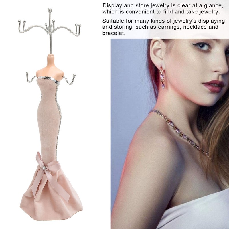 Mannequin Ring Hanging Tower Long Bodycon Dress Strapless Mannequin Earring