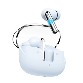 SHANLING MTW60 Wireless Earbuds Bluetooth 5.3, 34H Playtime HiFi Earbuds with Noise Cancelling Mic, 13mm Dynamic Driver, IPX4 Waterproof Sports Earphones, Type-C Charging Case Headphones - Blue