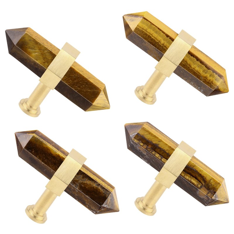 KYEYGWO Pack of 2 Tiger's Eye Healing Stone Point Furniture