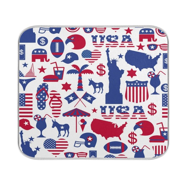 ZzWwR American Patriotic USA Flag Pattern 16 x 18 Inches