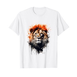 Lion Animal Abstract Zoo Drawing Art Painting Lion T-Shirt