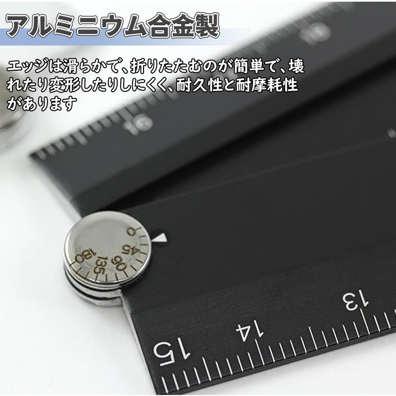 MAEXUS Folding Ruler Aluminum Alloy Ruler 30cm Folding Aluminum Ruler