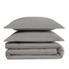 Brooklyn Loom Oversized Cotton Percale Grey King 3 Piece Comforter