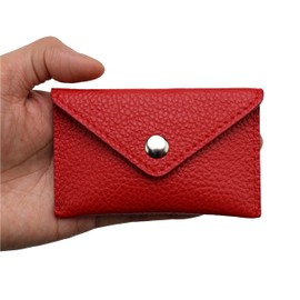 SH Leder Doro B089 Real Leather Small Handy Party Disco Card Holder Purse Travel Sport Holiday Compact Lifestyle Unisex 11 x 6.90 cm, red, Elegant