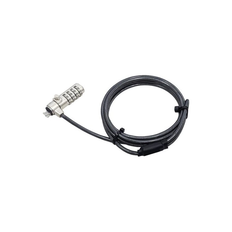 Noteking Nano Slot Security Cable Lock, 4-Digit Combination, 1.8m Steel