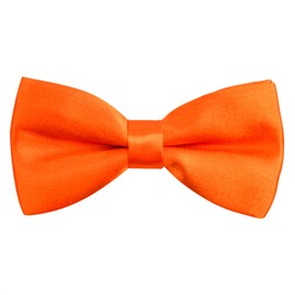 Alizeal Pre-tied Boy's Bow Tie Fancy Plain Adjustable Bow ties, Orange