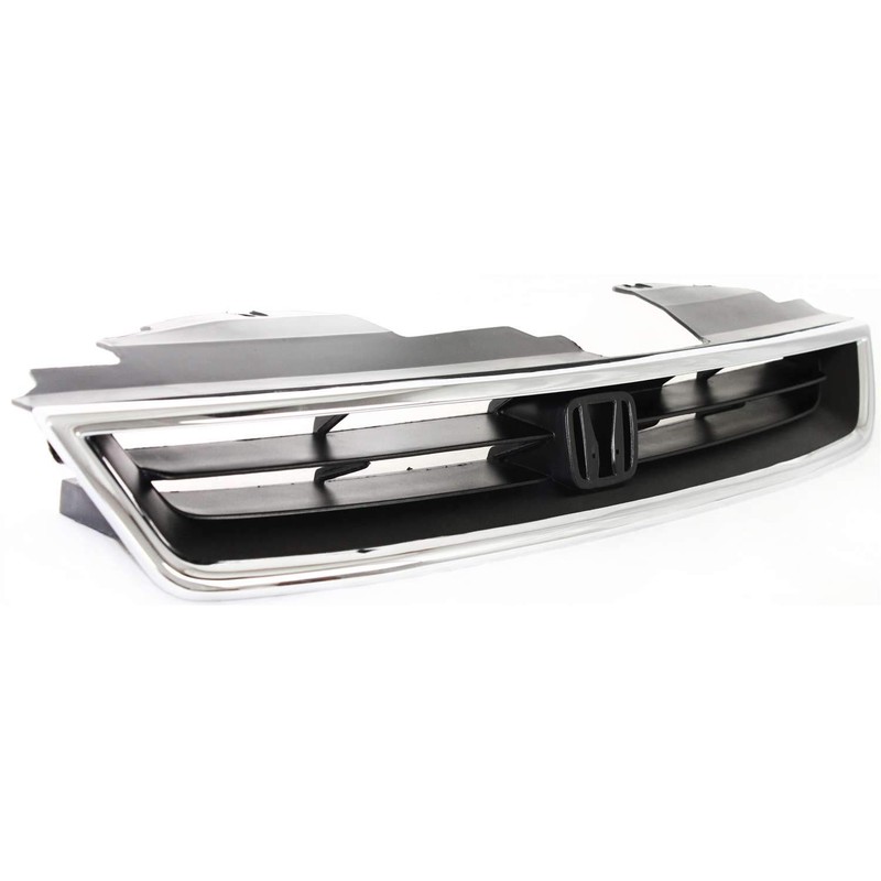 Garage-Pro Grille Compatible with 1996-1997 Honda Accord Chrome Shell/Textured Black