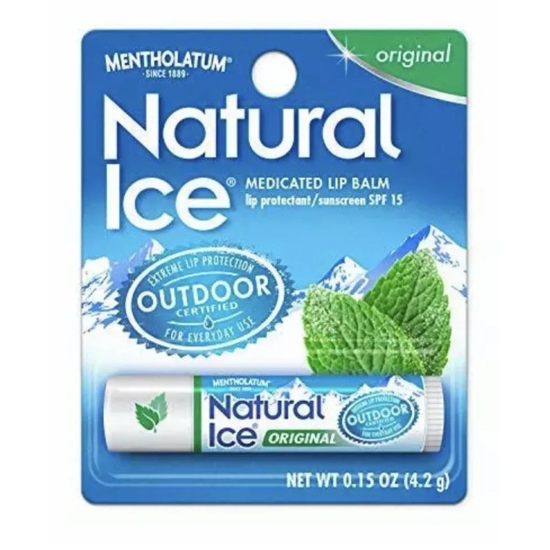 Natural Ice 12 PACK- Mentholatum Natural Ice Lip Balm Original