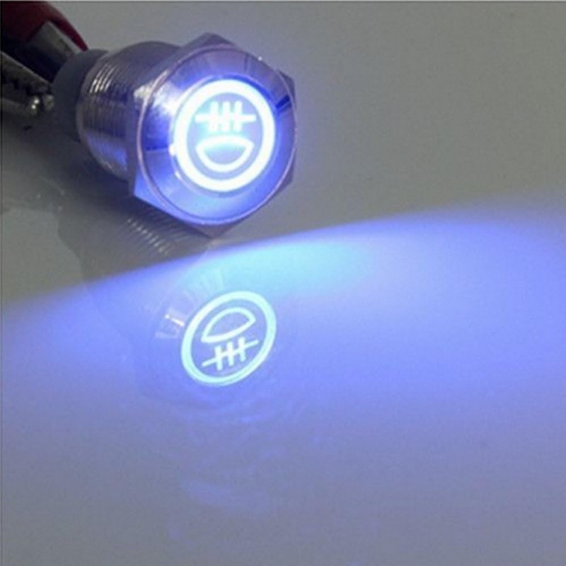 E Support 12V Car Vehicle Blue LED Light Rear Fog