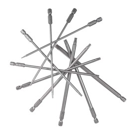 Rocaris 10pcs 6 In T6 - T40 Security Torx Bit Set - Torx Star Drive Security Screws - S2 Steel, 1/4 Inch Hex Shank - Fit All Standard Bit Holders Air and Power Tools