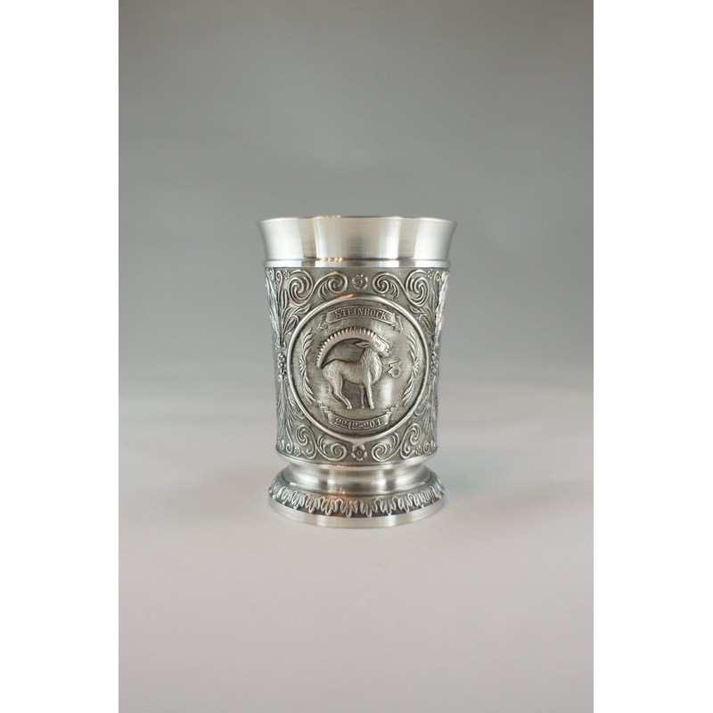Artina Weinbecher 8 cm Steinbock Tin Alloy (Pewter) with Wine