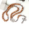Nazareth Store Sacred St Michael Wood Beads Rosary Solid Wooden