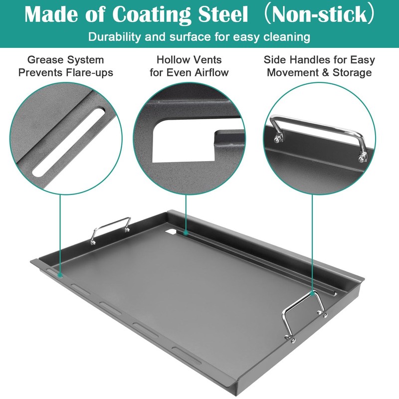 EasiBBQ Full-Size Griddle Inserts for Home Depot Nexgrill 5 Burner