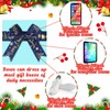 Luinabio 12 Pcs Christmas Elastic Bows for Gift Boxes Stretch