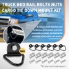 HAVANSIDY 6PCS Truck Bed Rail Bolt Kit with Nuts and