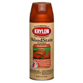 Krylon K03604000 Exterior Semi-Transparent Wood Stain, Redwood, 12 Ounce