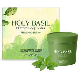 Holy Basil Bubble Deep Mask PHA Mascarilla Burbujeante Limpieza Poros 1 pack Ácido lactobiónico exfoliación suave limpieza profunda piel suave control grasa cuidado diario