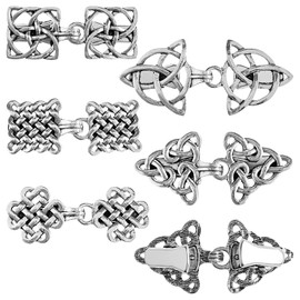 5 Pieces Vintage Sweater Shawl Clips Retro Cardigan Collar Clips Dress Shirt Brooch Clips for Women Wearing, Alloy Steel, no gemstone