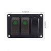 2 Gang Rocker Switch Panel with 45 Pattern Stickers, Keenso