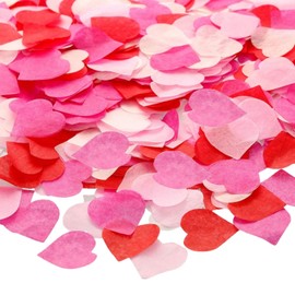 Biodegradable Confetti for Wedding,10000PCS 2.5cm/1in Heart Paper Table Birthday Decorations Party Supplies (white,pink,rose,red)